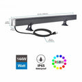 144W 40'' Linear RGBW 5000K Daylight LED Flood Wall Washer Light for Outdoor Landscape Garden Office Remote Aluminum