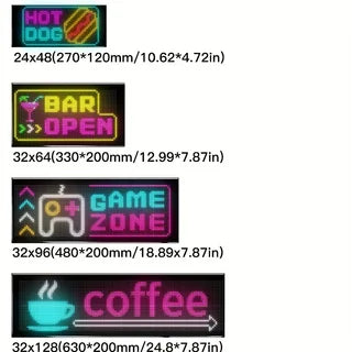 Programmable LED Matrix Panel Light Flexible Screen Display Animation Message Scrolling Car Sign APP Control For Shop Bar Party