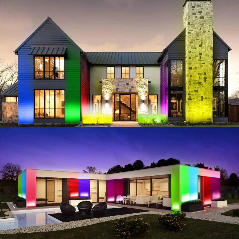 144W 40'' Linear RGBW 5000K Daylight LED Flood Wall Washer Light for Outdoor Landscape Garden Office Remote Aluminum