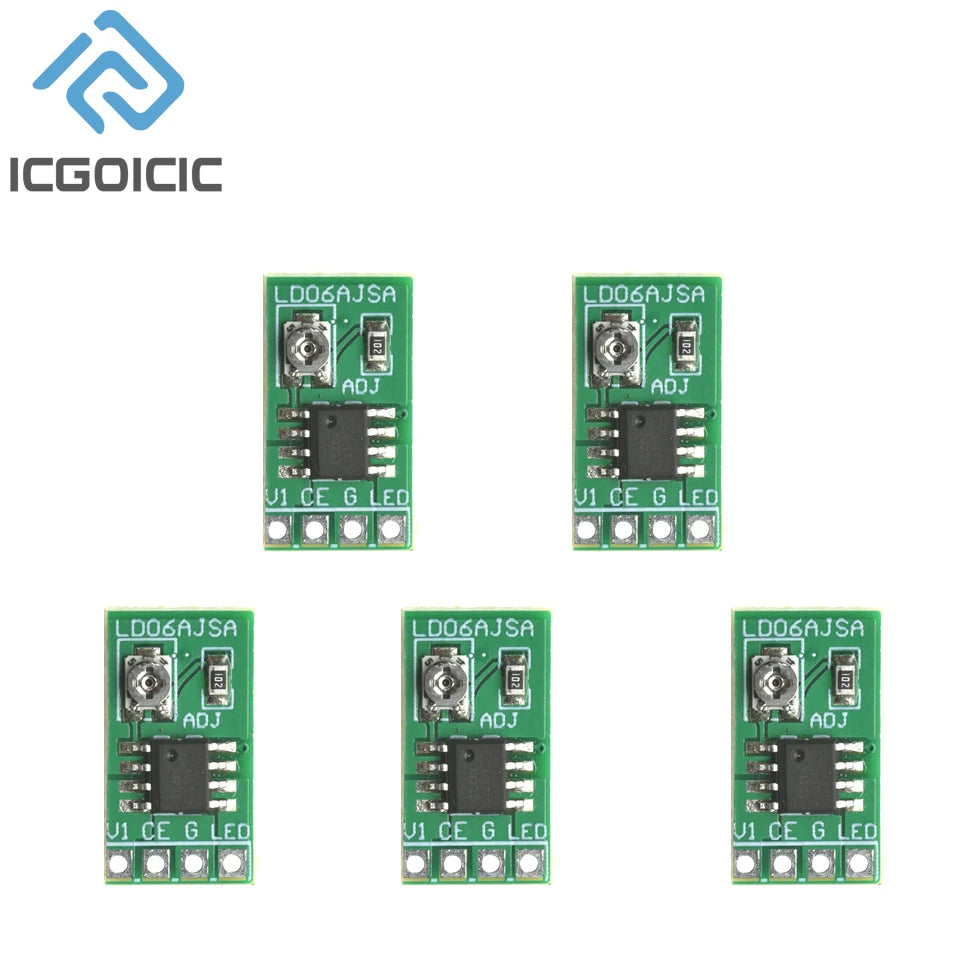 DC 3.3V 3.7V 5V LED Driver 30-1500MA Constant Current Adjustable Module PWM Control Board For USB LED Flashlight 18650 Li-ion
