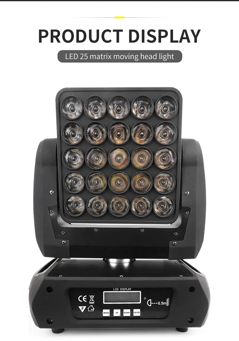 RGBW 4in1 Led Matrix Beam Moving Head Light 12w*25pcs RBG Moving Head Led Moving Head Wash Beam For Stage DJ Party Lights
