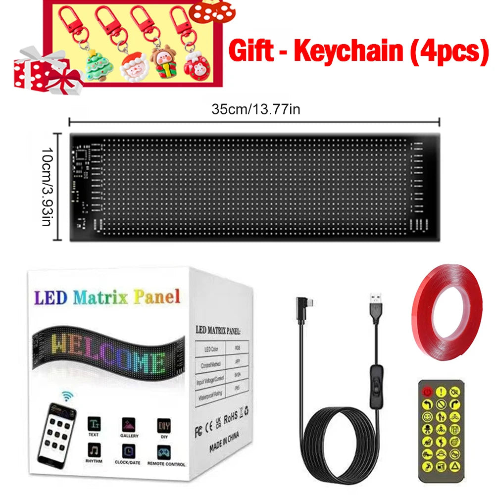 2025 New LED Matrix Pixel Panel Demon Eyes LED Display DIY Programmable Flexible for Car Accessories With Keychain Gift