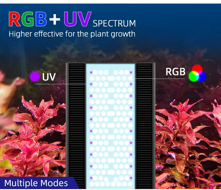 Black Led Aquarium Light For Freshwater Aquarium APP Control ADA Style RGB Solar Led Aquarium Light